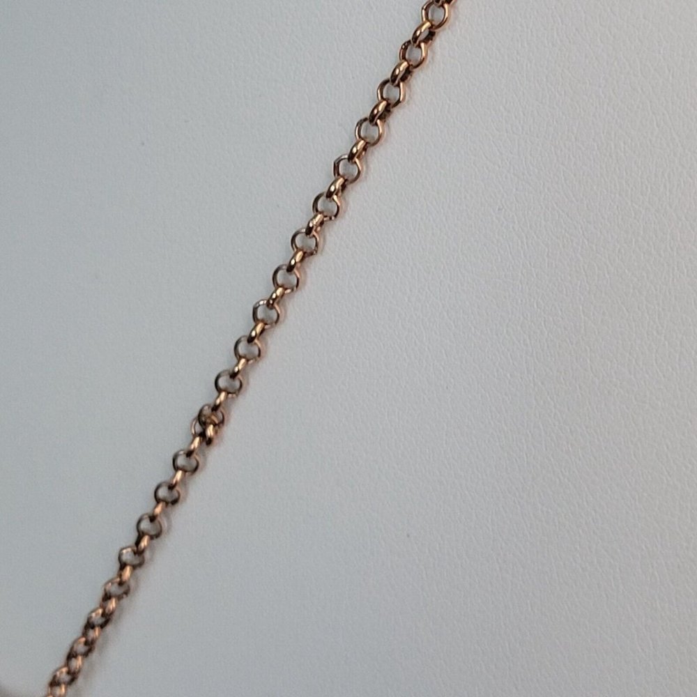 Womens Copper Tone Chain Heart Howlite Stone Pendant Wire Wrapped Necklace 22 in - Picture 5 of 9